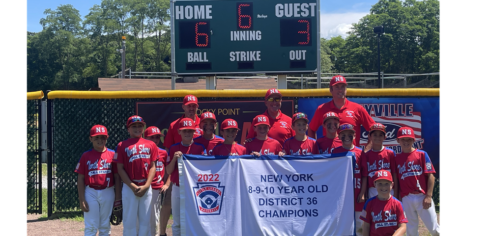 North Shore Little League District 36 Baseball 8/9/10 2022 Champions